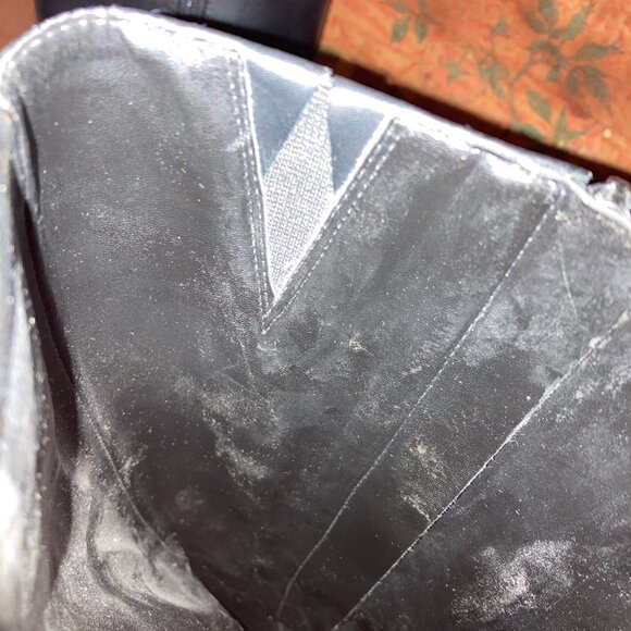 Classic heeled dress leather dress boots, leather lined, black size 7 - Picture 12 of 16